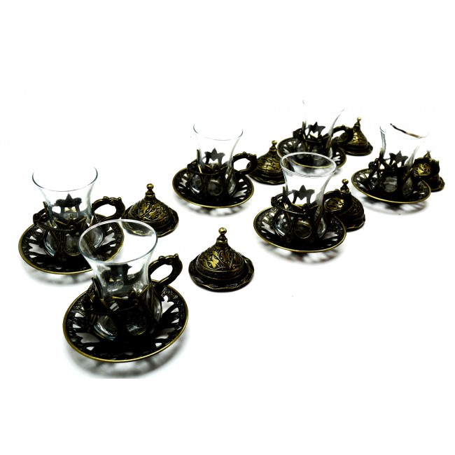 Pologift Döküm Dekoratif Altı Kişilik Çay Takımı