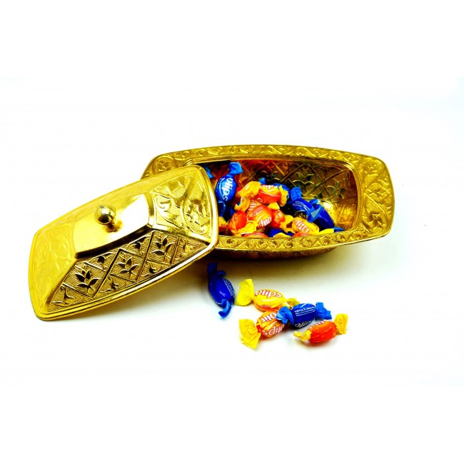 Pologift Döküm Dekoratif Kayık Model Lokum Ve Şekerlik Obje