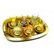 Pysco py8828 Döküm Dekoratif Tepsili Gold Altı Kişilik Çay Takımı
