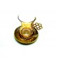 Pysco py8828 Döküm Dekoratif Tepsili Gold Altı Kişilik Çay Takımı