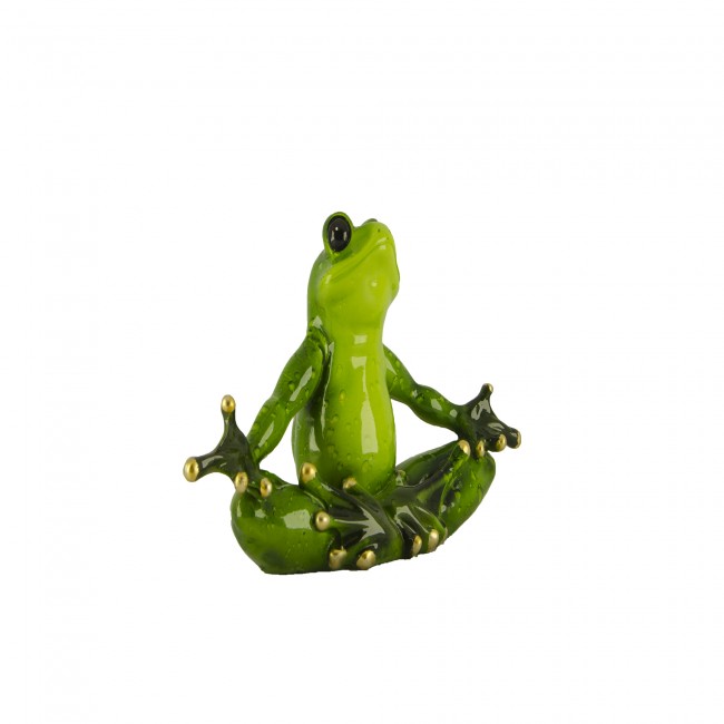 Pysco py8862 Polyester Dekoratif  Yoga Yapan Üçlü Kurbağa Figürü
