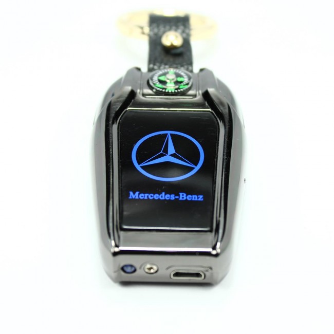 Degrade DG1442 x2 Mercedes logolu Çakmak USB Şarjlı Elektrikli Pusulalı Fenerli