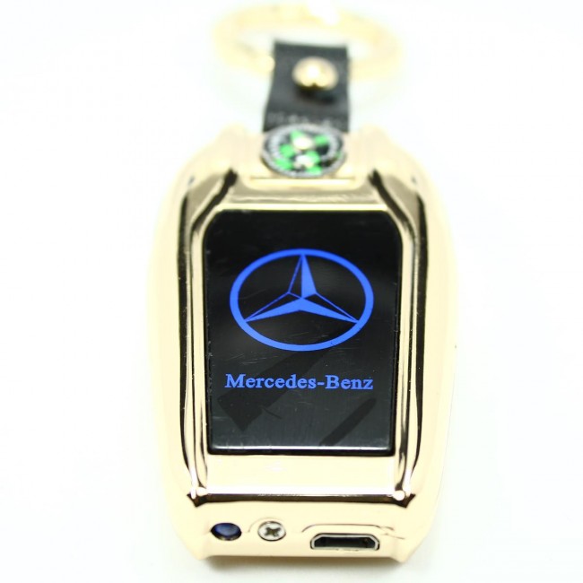 Degrade DG1442 x1 Mercedes logolu Çakmak USB Şarjlı Elektrikli Pusulalı Fenerli