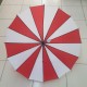 Degrade DS8809 Kırmızı Beyaz Otomatik Şemsiye Rüzgara Karşı Dayanıklı